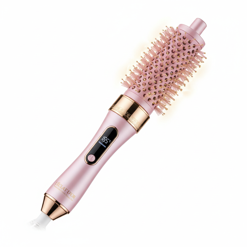 Wavytalk Thermal Brush Blowout Boost Heated Round Brush in Pink